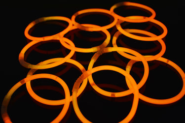 8 inch Premium Orange Glow Stick Bracelets- 100 per package